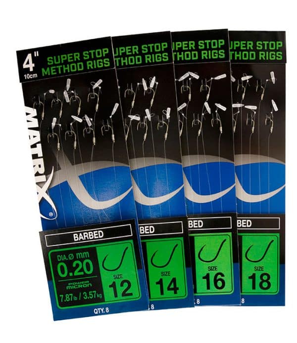 Matrix 4" Feeder Rigger Method Rigs - Barbed X 8 Spike (GRR013-016)