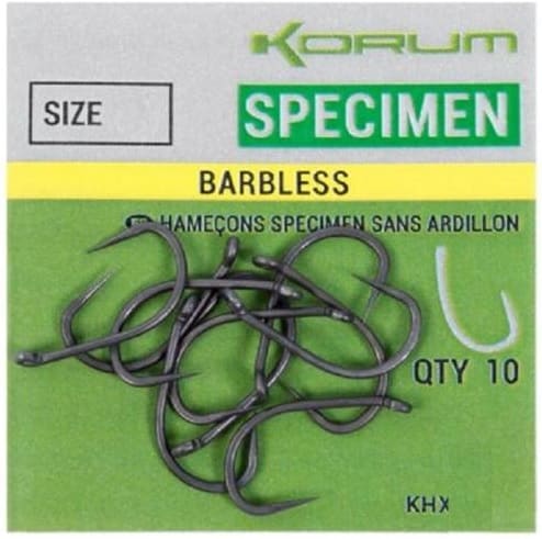 Korum Xpert Specimen Barbless Hooks (KHXSN)
