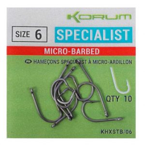 Korum Xpert Specialist Micro Barbed Hooks (KHXSTB)