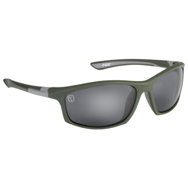 FOX COLLECTION GREEN & SILVER SUNGLASSSES