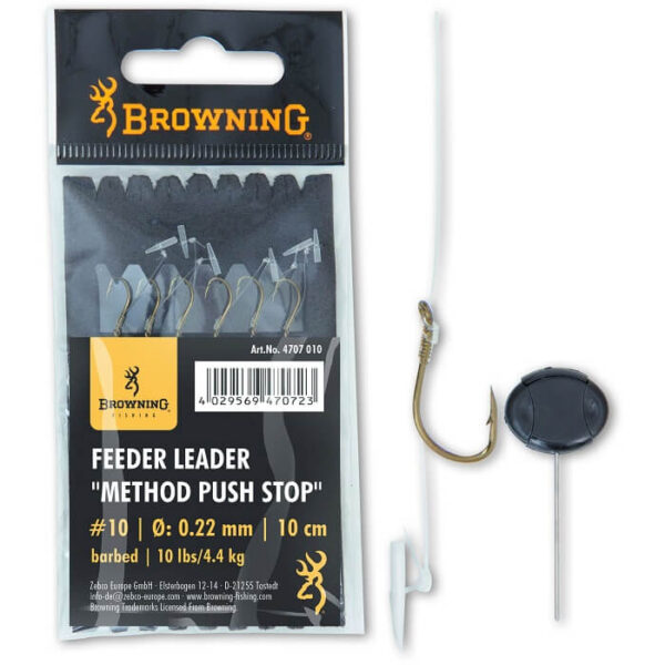 Browning Feeder Leader Method Push Stop Barbed 10CM (BR_4707010-18)