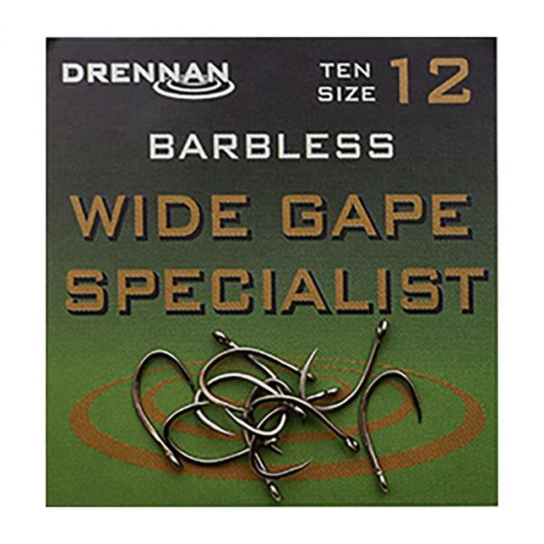 Drennan Wide Gape Specialist Barbless Hooks
