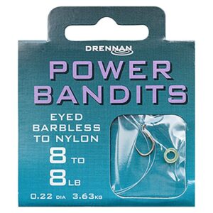 Drennan Power Bandits Hooks to Nylon 30CM (HNBEPHR008-016)