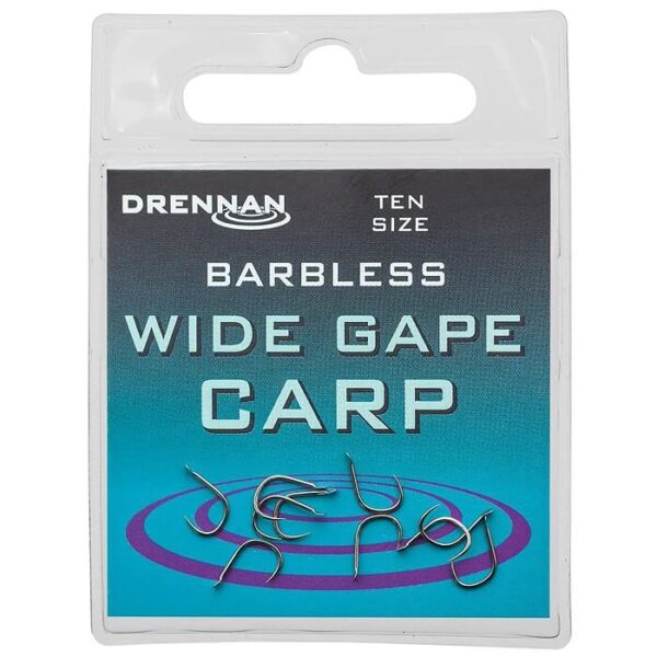 Drennan Wide Gape Carp Barbless Hooks (HSWGCB008-020)