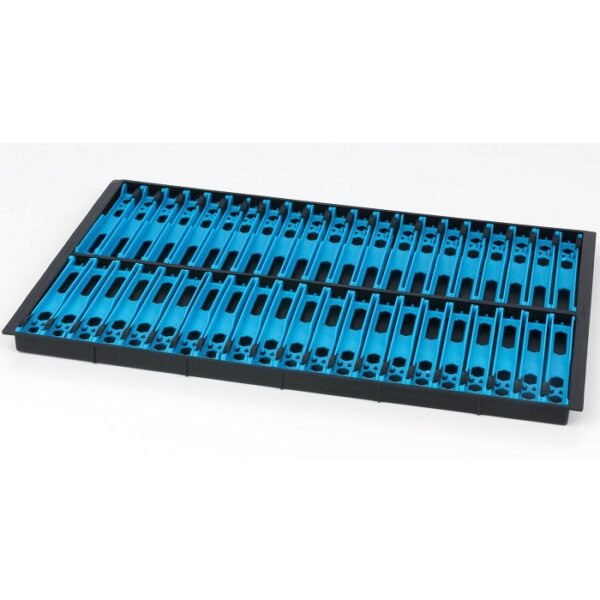 A Matrix Loaded Pole Winder Tray - 13CM Light Blue erős öntött tálca úgy lett kialakítva, hogy egyből illeszkedjen a Matrix ládákba.