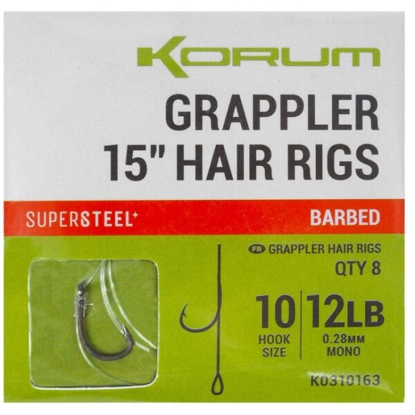 Korum Grappler Hair Rigs Barbed 38CM (K0310162-65) - Image 3