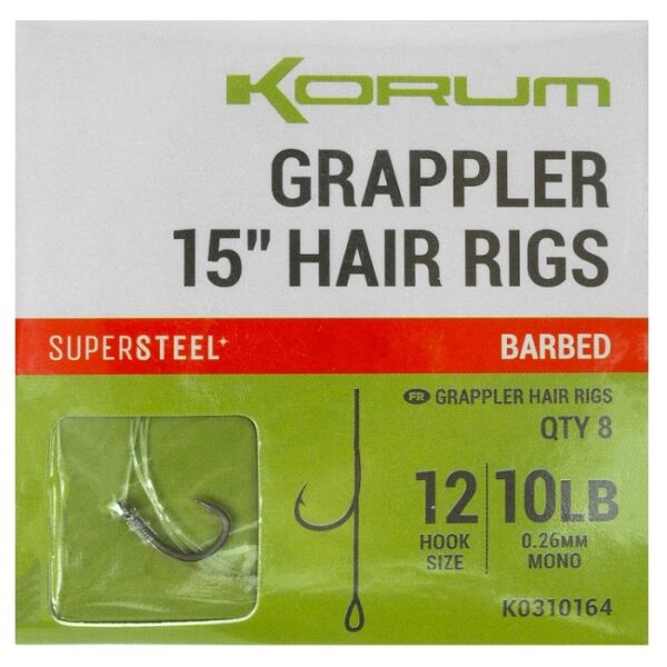 Korum Grappler Hair Rigs Barbed 38CM (K0310162-65) - Image 4