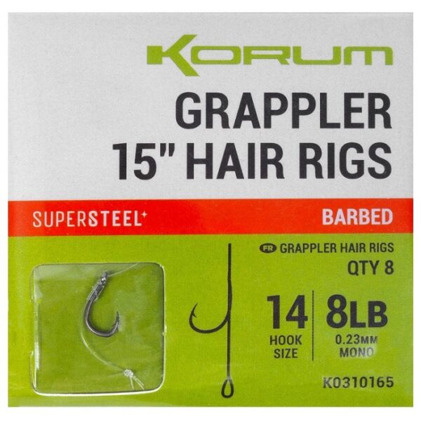 Korum Grappler Hair Rigs Barbed 38CM (K0310162-65) - Image 5