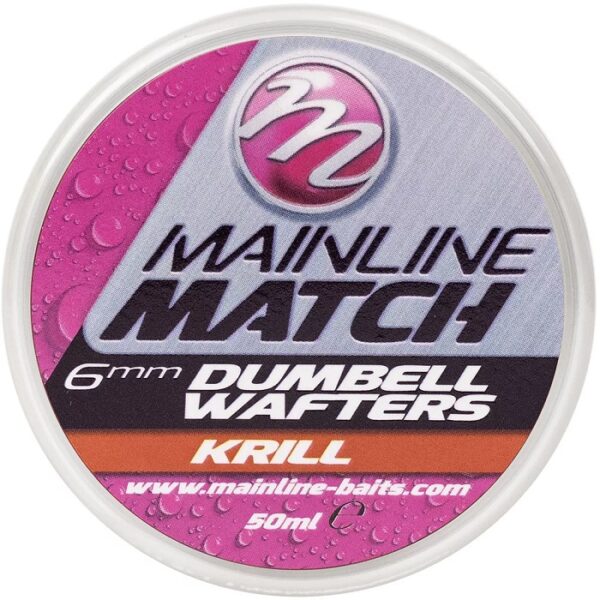 Mainline Match Dumbell Wafters 6mm - Krill