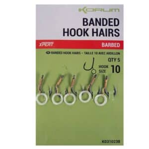 Korum Banded Hook Hairs Barbed (K0310237-40)