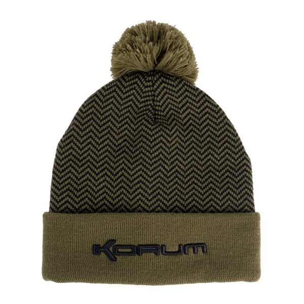 Korum Thermal Beanie Hat Black/Olive