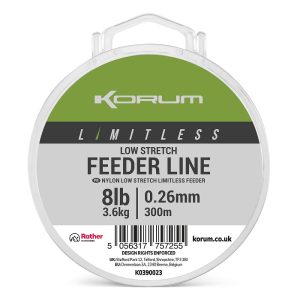 Korum Limitless Low Stretch Feeder Line 300m (K0390022-25)