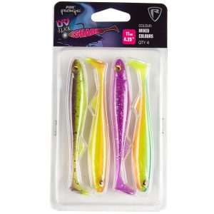 Fox Rage Slick Shad UV Mixed Color Pack (NMC034-037)