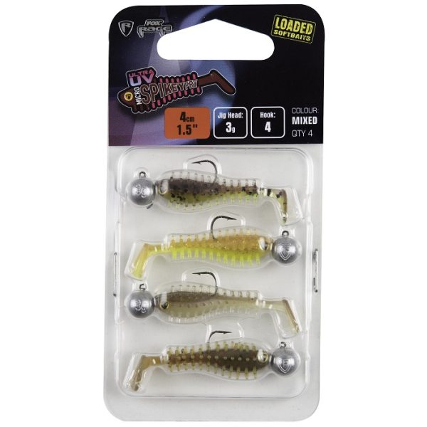 Fox Rage Micro Spikey Fry Loaded UV Mixed Colour Pack 4CM/3G