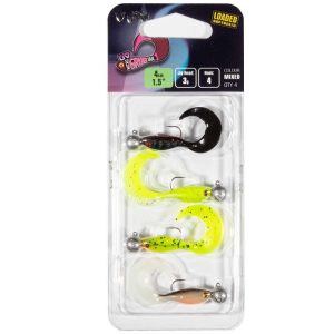 Fox Rage Micro Grub Tail Loaded UV Mixed Colour Pack 4CM/3G (NMC042-059)