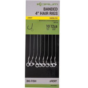 Korum Banded Hair Rigs Barbless 10cm (K0310307-09)