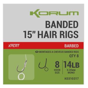 Korum Banded Hair Rigs 30cm (K0310317-20)