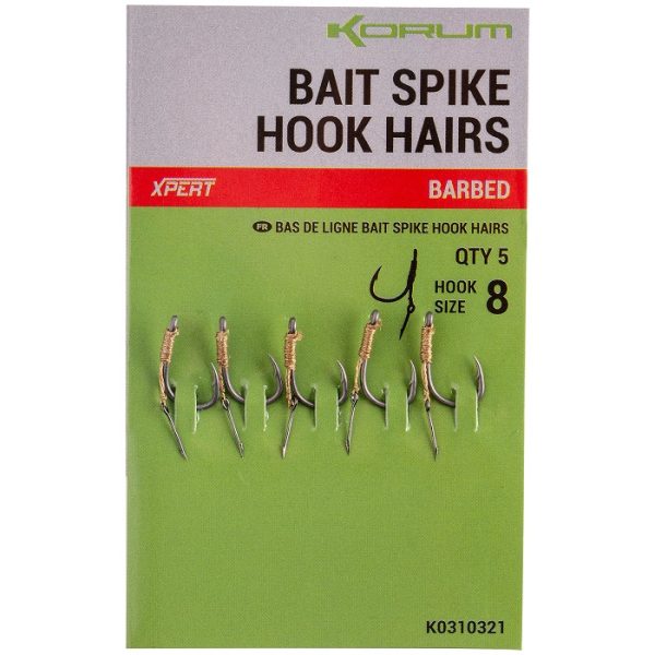 Korum Bait Spike Hook Hairs Barbed