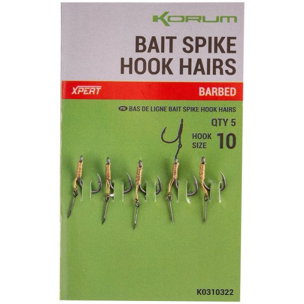 Korum Bait Spike Hook Hairs Barbed (K0310321-24) - Image 3
